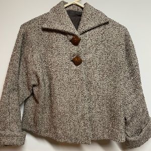 Vintage Brown Tweed Handmade Jacket - Women’s Approx Small to Medium